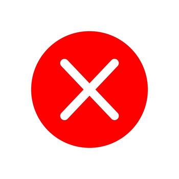 sencillo redondo forma cancelar botón vector