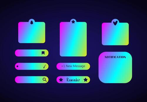 Notification Label Set vector