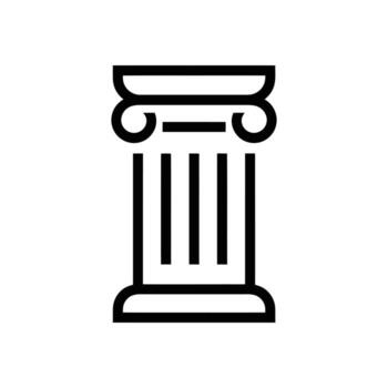 antiguo columna aislado en blanco antecedentes representando clásico arquitectura vector