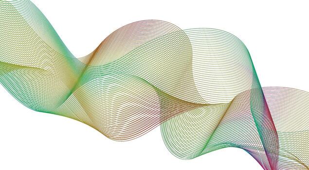 Blend Curved Wavy Lines Colorful Color Design Background Abstract Illustration vector