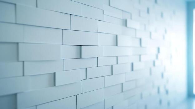 Abstract architectural wall pattern background texture white rectangular blocks photo