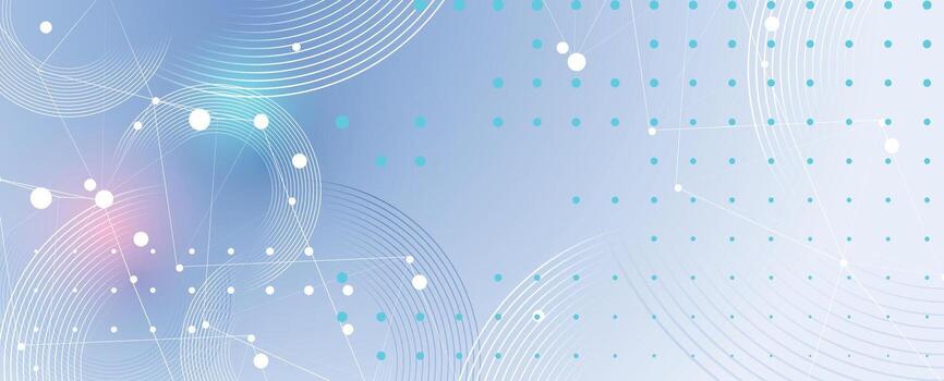 abstract technology and science background with lines and dots vector