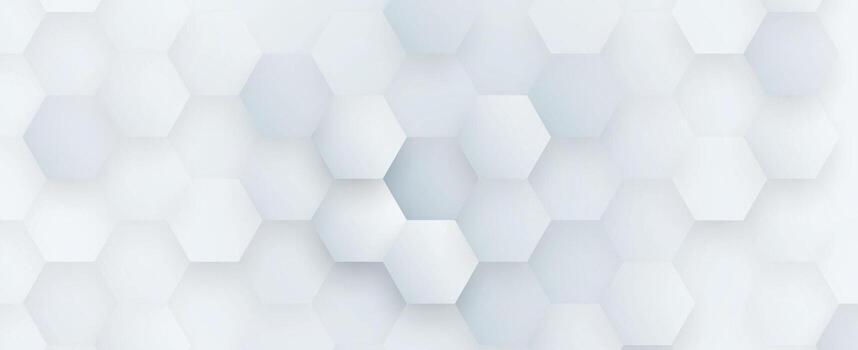 abstract hexagon background with white and gray shapes vector