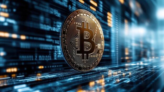 Digital currency, cryptocurrency, blockchain technology, financial innovation, virtual money photo