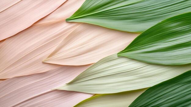 A close up of several different colored leaves photo