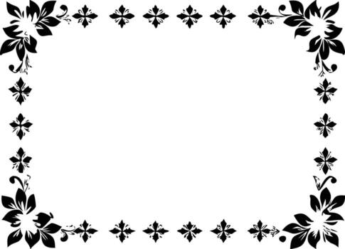 Floral frame design with leaf and cross elements for decoration use vector