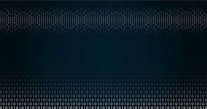 digital binario datos tecnología bandera antecedentes. enviar en digital bandera. vector