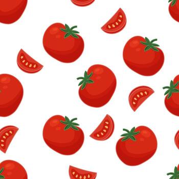 sin costura tomate modelo en blanco antecedentes vector