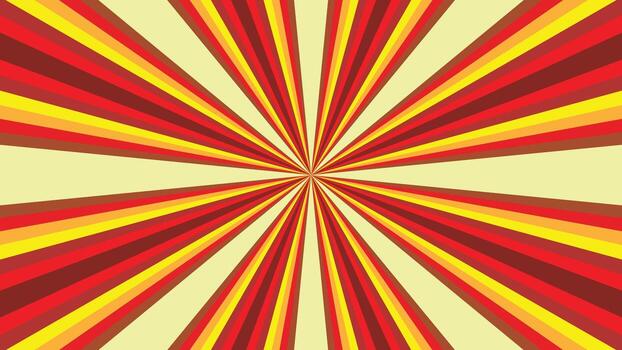 Abstract geometric background with propeller rays in warm tones. vector
