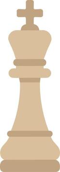 Flat Simple King Chess Piece Illustration Strategy Game Object vector