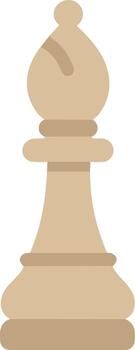 Simple Flat Style Bishop Chess Piece Single Element Game Icon vector