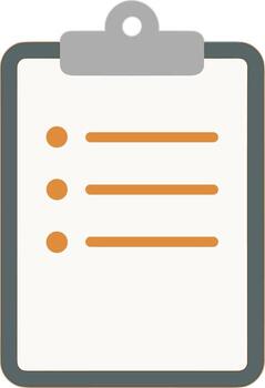 Simple Flat Style Clipboard List Icon Document Task Management Checklist vector