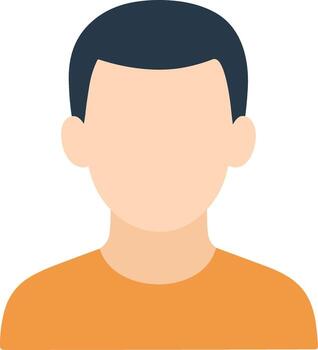 Flat Style Avatar Unknown Man User Profile Display Graphic Element vector