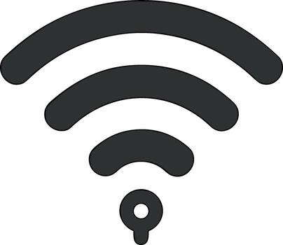 minimalista plano estilo Wifi conexión señal fuerza indicador icono diseño vector