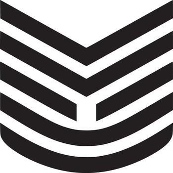 Abstract black and white design featuring chevron and curved lines on a plain white background vector