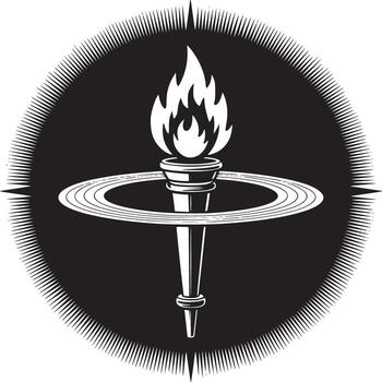 Empowering torch illuminates the darkness, symbolizing hope, guidance, and enlightenment for all vector