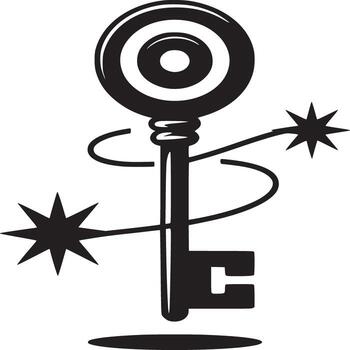 Unlock potential with a modern key icon, perfect for business solutions and innovative technologies vector