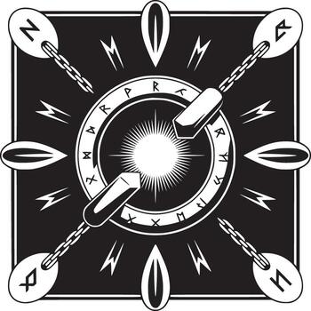 Unlock ancient secrets with this powerful rune symbol, perfect for unique designs and mystical projects vector