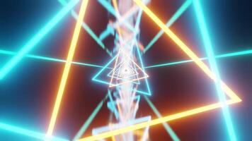 triângulo laser mostrar com refletido avião vj ciclo fundo video