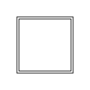 A square frame with a black border on a white background vector