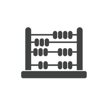 Abacus Solid Icon Representing Early Learning and Numerical Skills vector