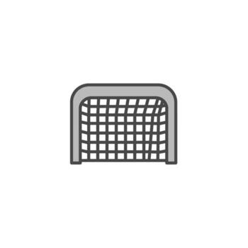 Solid Goalpost with Net Icon for Scoring in Competitive Matches vector