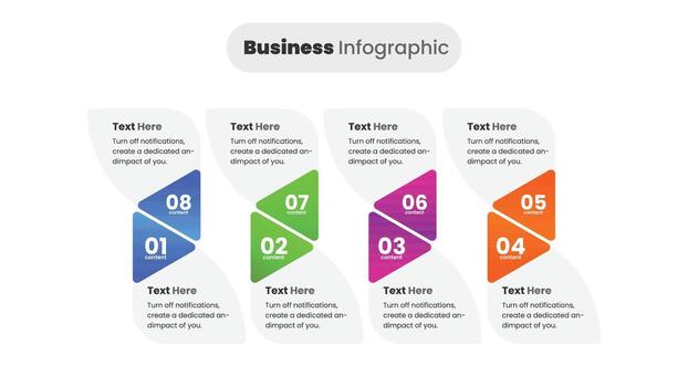 Horizontal process timeline infographic template for project planning vector