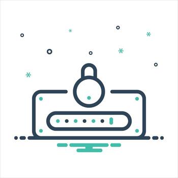 mezcla icono código de acceso vector