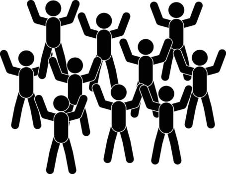 Crowd icon. Simple glyph, flat of People talk icons for UI and UX vector