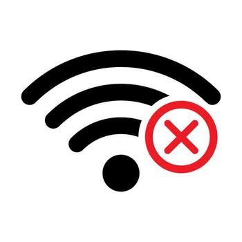 No connection icon . No network symbol. No Wifi sign Paid internet for graphic design, logo, web site, social media, mobile app, ui illustration vector
