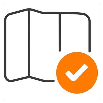 location and pointer icon in orange color vector