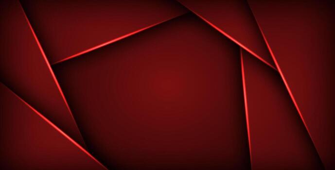 red geometric triangle background overlap layer on black space for text and background design. , vector