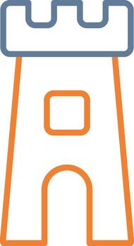 Castle Tower Web Based Design Element vector