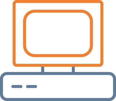 Old Computer Interactive UI Design vector