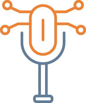 Speech Recognition Iconic Line Form vector