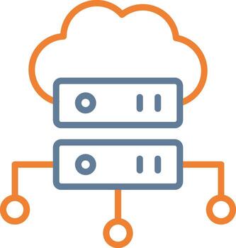 base de datos plano diseño pedazo vector
