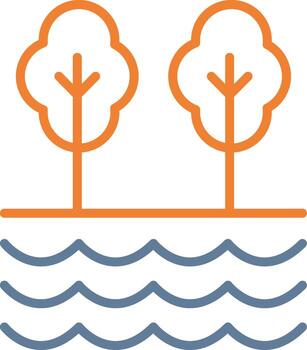 Creek 3D Interface Shape vector