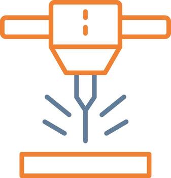 Cnc Machine Muted Color Design vector