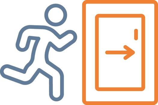 Emergency Exit Web Style Graphic vector