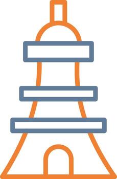 Eiffel Modern Color Symbol vector