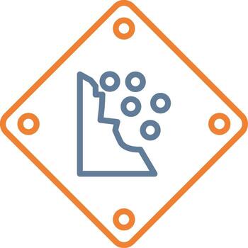 Falling Rocks Vivid App Element vector