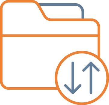 carpeta ordenar agudo borde visual vector