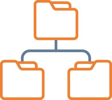 Folder Structure Stylish UX Piece vector