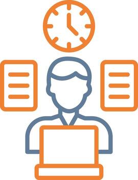 Multitasking Outlined Frame Object vector