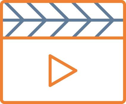 Clapperboard 3D Interface Shape vector