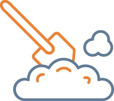 Digger Geometric App Mark vector