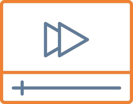 rápido adelante Delgado línea elemento vector