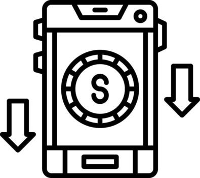 Dollar Price Decrease vector