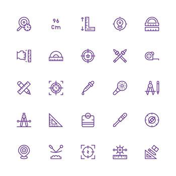 medio carrera contorno íconos desde preciso conjunto con 25 vectores