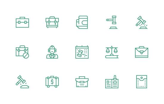 15 regular línea vectores para caso tema